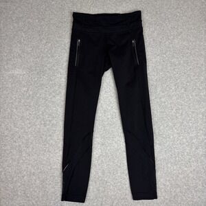 Lululemon Inspire Tight II Mesh Women Sz 4 Black Leggings 25" Athletic Workout